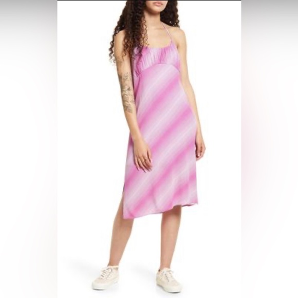 BP Dresses & Skirts - BP. Halter Top Pink & Purple Ombré Midi Dress size Medium NWT